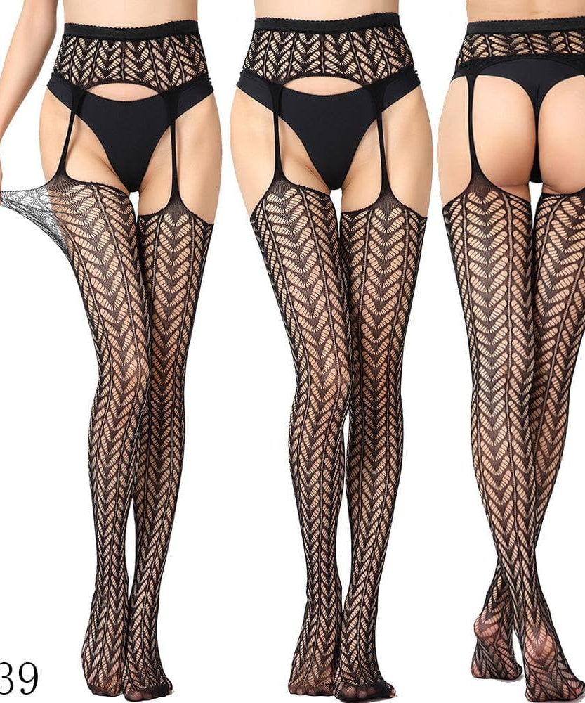 Fall & Holiday Glamour: High Waist Suspender Garter Tights & Pantyhose Collection – Fishnet, Lace & Beyond