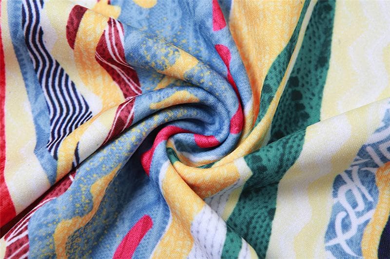 Vibrant Coogi-Inspired Long Sleeve Crop Top & Shorts Set - Chic Fall Loungewear for Women