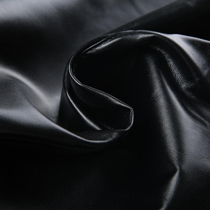 Fierce Spiked Faux Leather Bra Top - Halloween & Festival Ready Statement