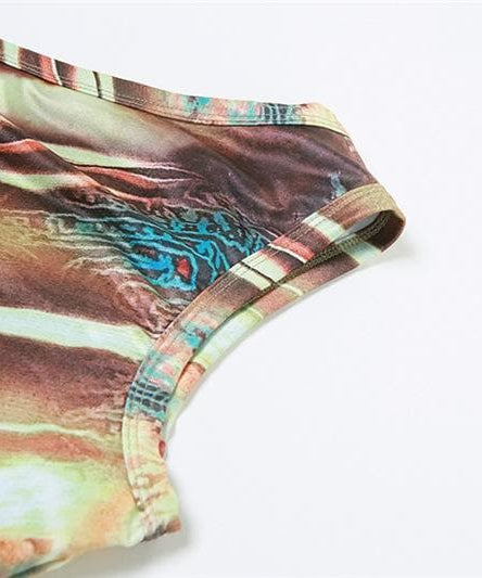 Fall Chic: Abstract One-Shoulder Asymmetric Top - Your Modern Style Statement