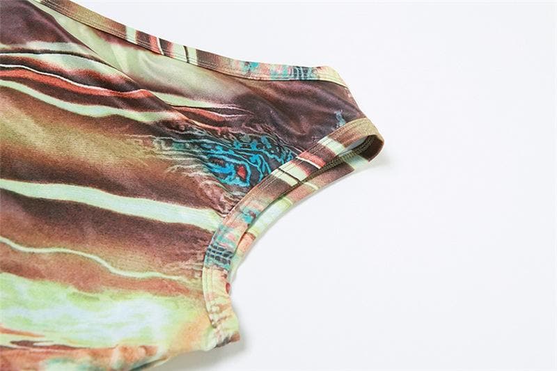 Fall Chic: Abstract One-Shoulder Asymmetric Top - Your Modern Style Statement