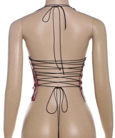 Varsity Vibe '06' Halter Crop Top - Y2K Mesh Cowl Neck for Game Day Style