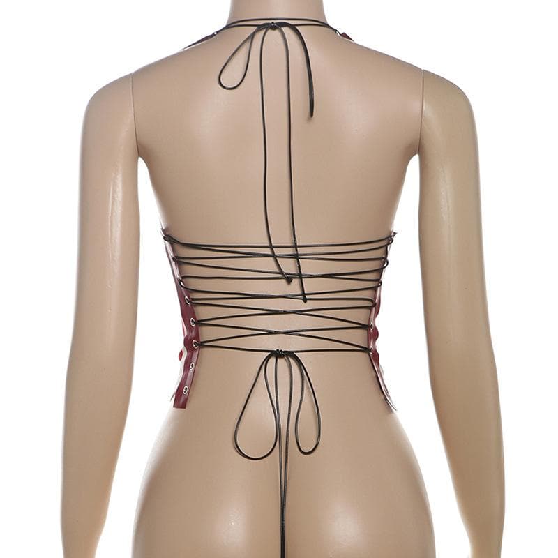 Varsity Vibe '06' Halter Crop Top - Y2K Mesh Cowl Neck for Game Day Style