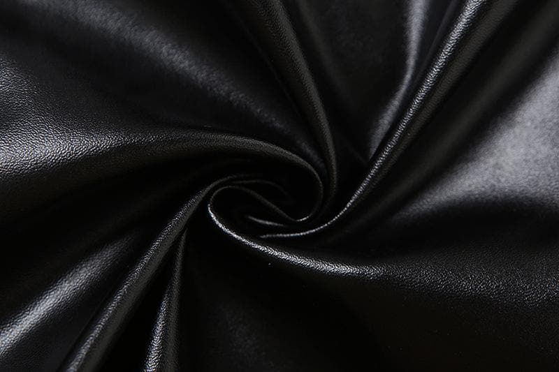 Fierce Faux Leather Lace-Up Corset Top & Shorts Set - Your Ultimate Fall & Halloween Party Look