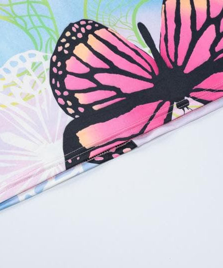 Vibrant Butterfly Bodycon Maxi Dress - Dreamy Tie-Shoulder Resort & Vacation Style