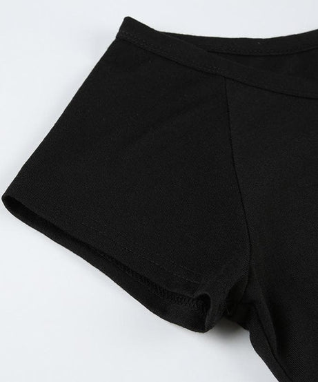 Women's Edgy Asymmetrical Graphic Tee | Fall Cotton Blend Top