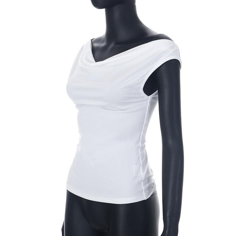 Chic Cowl Neck Sleeveless Top for Women - Effortless Fall Style & Versatile Layering