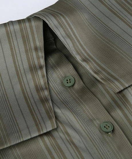 Elevated Fall Chic: Striped Off-Shoulder Button-Front Bell Sleeve Top