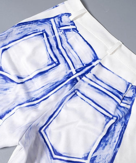 The Illusionist Sketch Print Flare Pants - Unique Art-Inspired Fall Fashion for Women