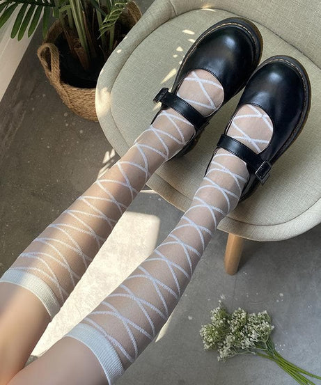 Chic Criss-Cross Knee-High Socks - Balletcore & Coquette Fall Fashion Essential
