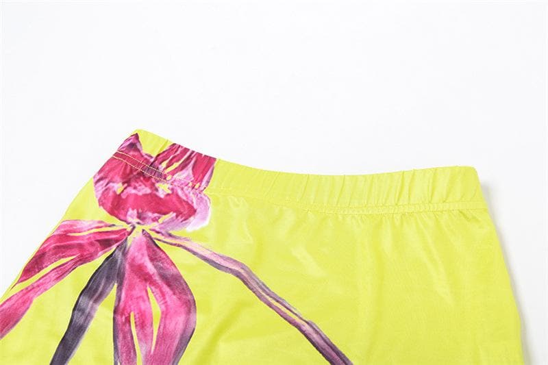 Lime Green Glow-Up: O-Ring Long Sleeve Midi Skirt Set – Your Fall & Holiday Statement Piece