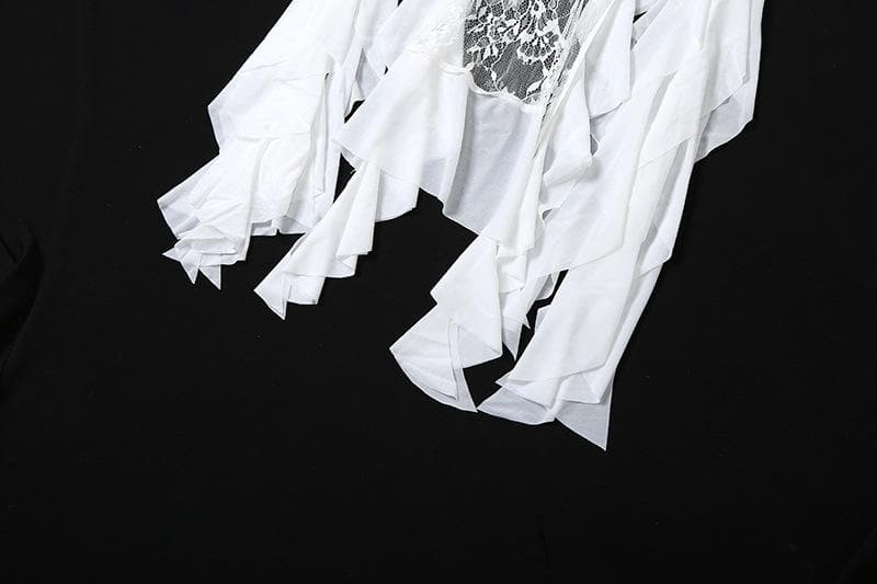 Alluring Lace & Sheer Ruffle Cami Mini Dress - Your Fall & Holiday Romance Essential