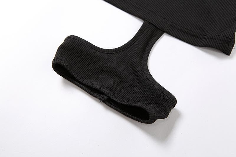 Daring Diva Black Cut-Out Bodycon Mini Dress - Spooky Chic for Fall Parties & Night Out