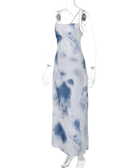 Golden Hour Maxi Dress | Effortless Cross-Back & High Slit for Fall