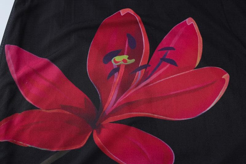 Autumn Bloom Halter Maxi Dress | Draped Cowl Neck & Backless for Elegant Fall Events & Resort Getaways