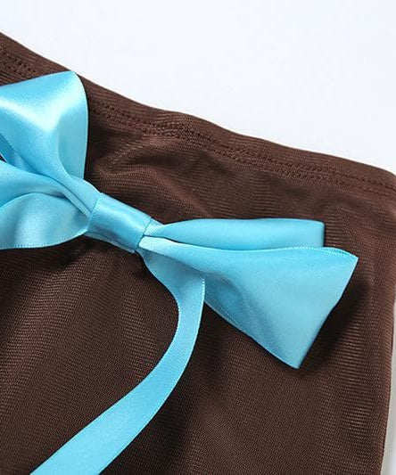 Coquette Dream Sheer Mesh Bow Tie Top & Pants Set | Y2K Fall Fashion