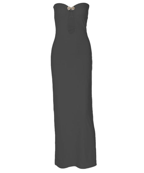 Goddess Chic White Strapless Cut-Out Maxi Dress with Gold Accent – Your Ultimate Resort & Holiday Soirée Statement