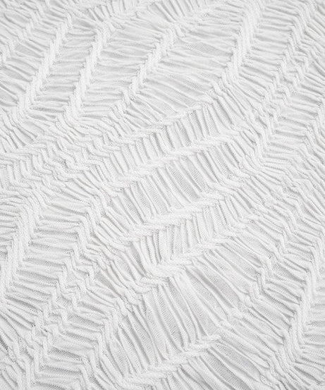 Chic White Textured Mesh Mini Dress - High Neck Self-Tie Bodycon for Fall Parties & Night Out