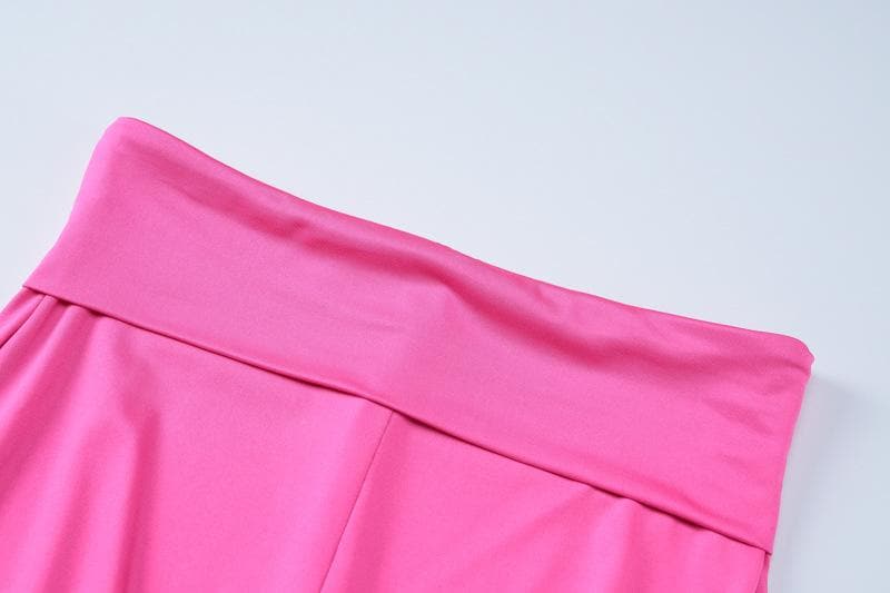 Fuchsia Flare Power: Y2K Zip-Up Hoodie & High-Rise Bell Bottom Set – Fall's Hottest Athleisure