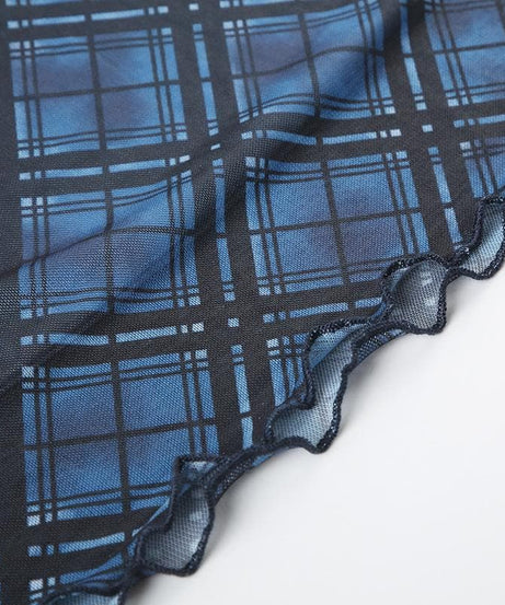 Effortless Blue Floral Mesh Maxi Skirt with Bowknot – Y2K Boho Chic for Fall & Holidays