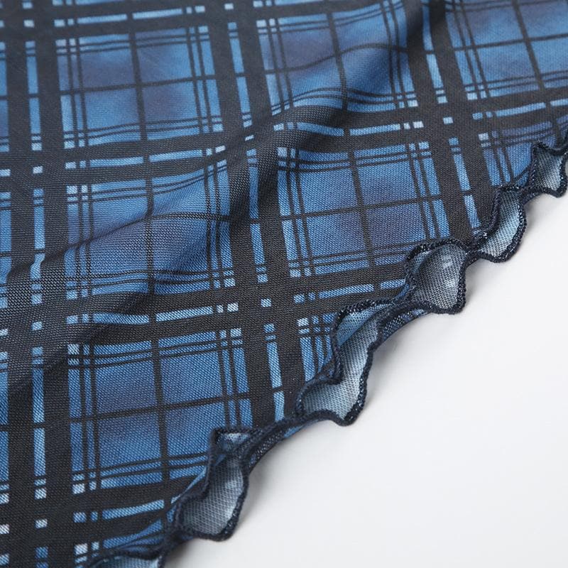 Effortless Blue Floral Mesh Maxi Skirt with Bowknot – Y2K Boho Chic for Fall & Holidays