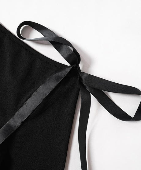 Chic Bow-Tie Long Sleeve Top: Versatile 2-Way Off-Shoulder | Fall & Holiday Essential