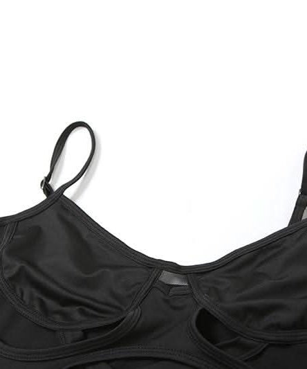 Ignite the Night: Edgy Cut-Out Mesh Bodysuit – Your Halloween & Fall Party Essential