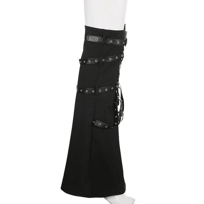 Unleashed Alt Goth Buckle & O-Ring Leg Warmers - Edgy Fall Street Style