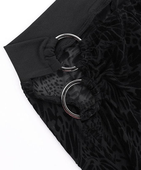 Velvet O-Ring Corset & Cut-Out Pant Set: Your Edgy Fall & Holiday Night Out Look