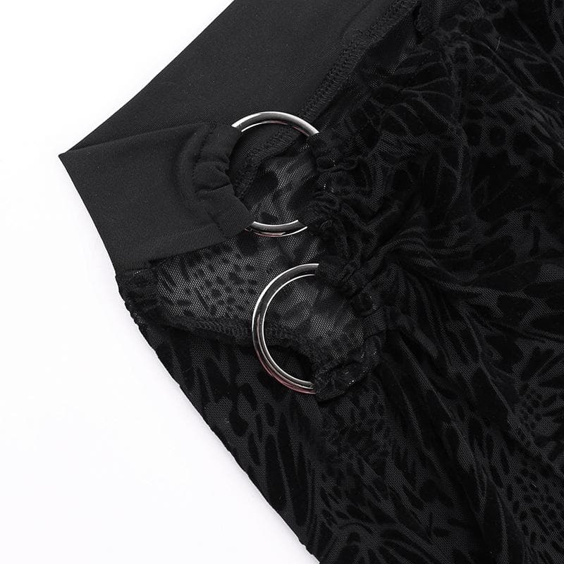 Velvet O-Ring Corset & Cut-Out Pant Set: Your Edgy Fall & Holiday Night Out Look