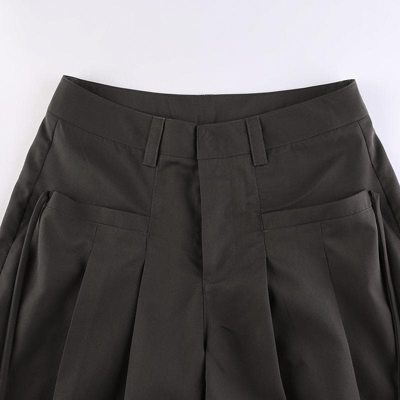 Fall Fashion Must-Have: High-Waisted Pleated Baggy Wide Leg Pants for Women - Y2K Street Style & Comfort