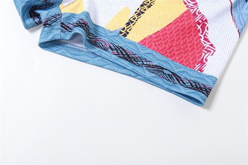 Vibrant Coogi-Inspired Long Sleeve Crop Top & Shorts Set - Chic Fall Loungewear for Women