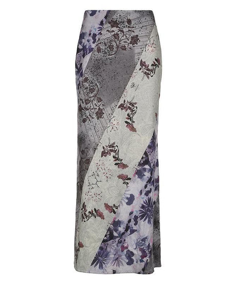 Bohemian Dream Fall Floral Patchwork Maxi Skirt for Women