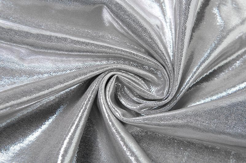 Sparkle & Slay: Y2K Metallic Silver Cowl Neck Halter Top – Your Ultimate Party & Holiday Glam Piece!