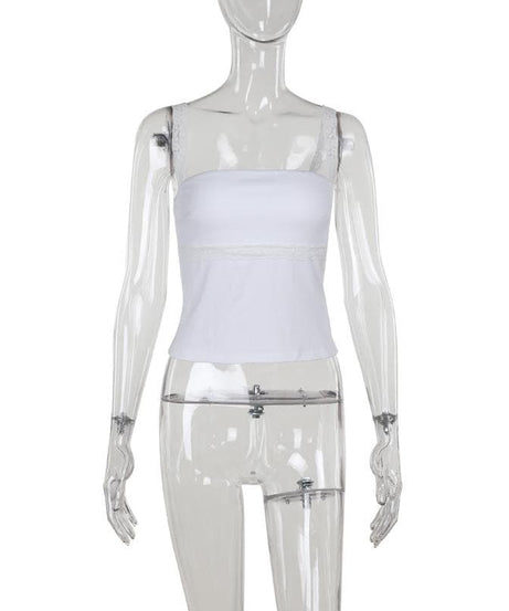 Chic Backless Lace Trim Cami Top - Your Perfect Fall Layering & Statement Piece