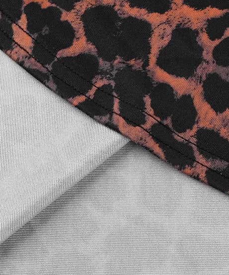 Chic Leopard & Gold Floral Slip Dress | Asymmetrical Cowl Neck Midi for Fall & Holiday Parties