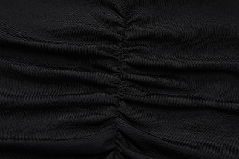 The 'Enigma' Sheer Mesh Patchwork Long Sleeve Romper - Fall Nights Out & Halloween Party Ready