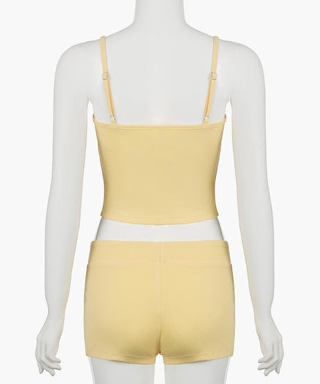 Y2K Cherry 'See You Later' Cami & Shorts Set - Comfy Loungewear for Cozy Fall Nights