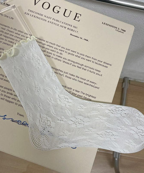 Delicate Coquette Ruffle Lace Ankle Socks - Your Fall & Holiday Style Essential