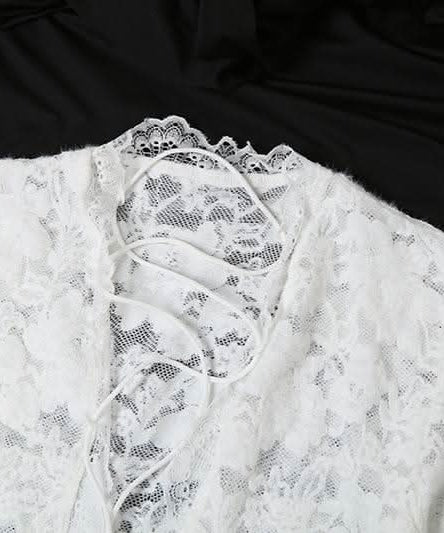 Sultry White Lace Bell Sleeve Maxi Dress | High Slit & Lace-Up Front | Resort & Winter Getaway Essential