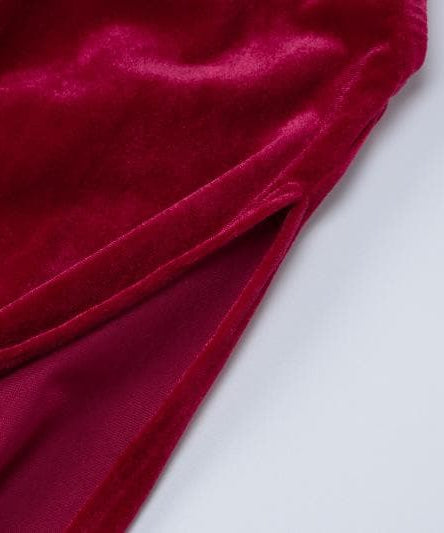 Ruby Allure Velvet O-Ring Maxi Dress – Your Dazzling Holiday & New Year's Eve Statement