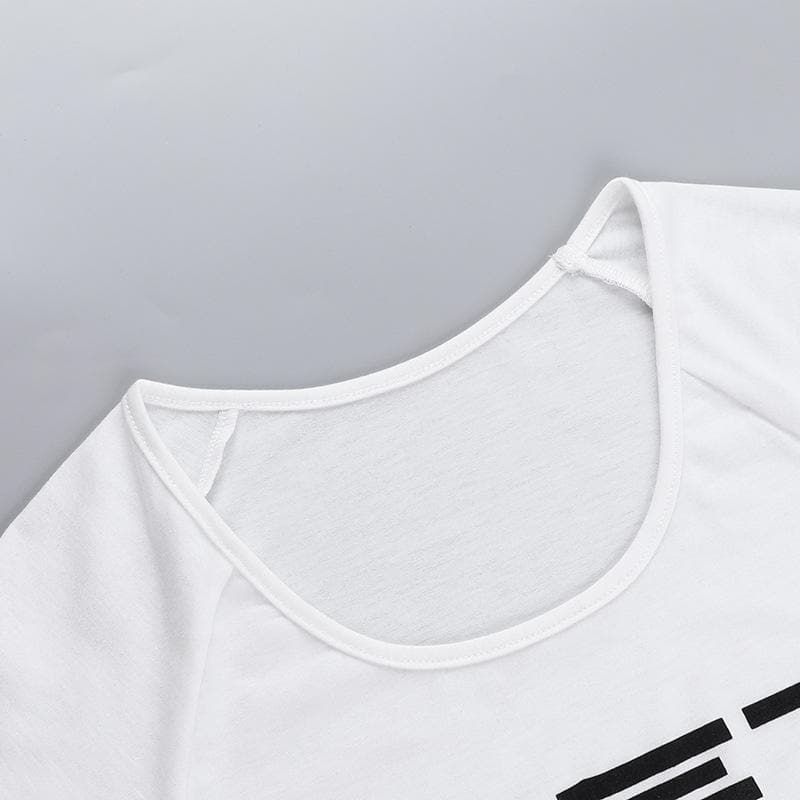 "WET" Statement Crop Top | Y2K Scoop Neck Raglan Tee for Fall & Halloween