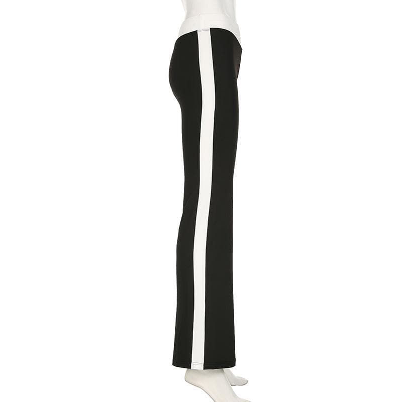 Chic V-Waist Flare Leggings for Women | High-Rise Black Yoga Pants for Fall