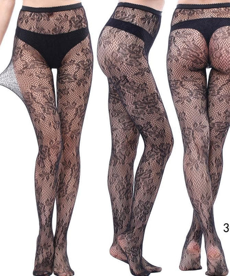 Fall & Holiday Glam: High-Waist Patterned & Fishnet Tights Collection - 12 Chic Styles