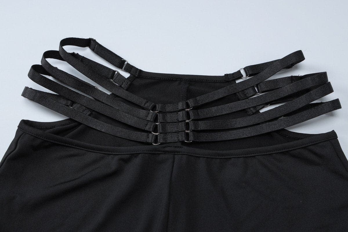 Fall Nights Out: The 'Unleashed' Black O-Ring Cutout Long Sleeve Top & Wide Leg Pant Set