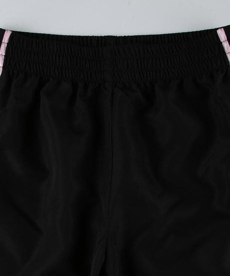 Chic Black Wide-Leg Side-Stripe Pants | Women's Fall Athleisure & Cozy Comfort