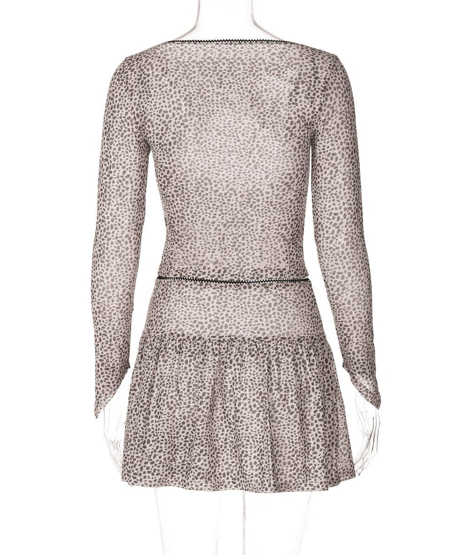 Wildly Chic Leopard Print Two-Piece Skirt Set - Your Go-To Fall Fashion Statement