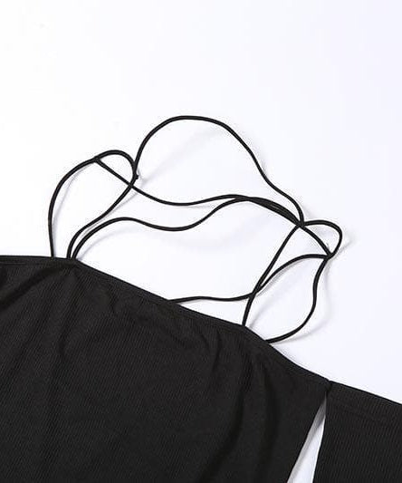 Strap & Sleeve: Asymmetrical Ribbed Knit Bodysuit - Your Fall Style Statement