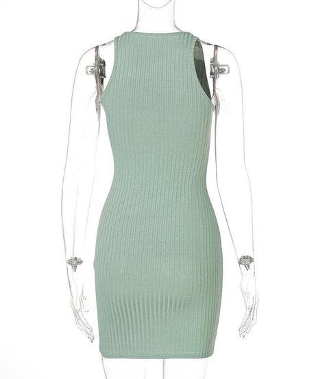 Sleek & Chic Ribbed Zip-Front Mini Dress - Your Go-To Fall Staple
