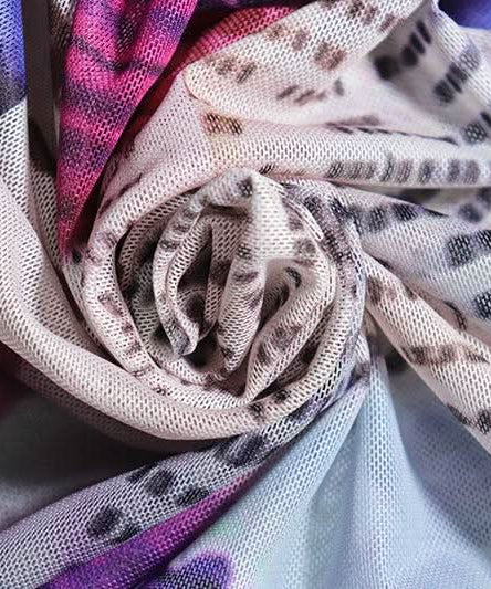 Fall Ready: Edgy Abstract Mesh Two-Piece Set - Long Sleeve Crop Top & Bodycon Maxi Skirt